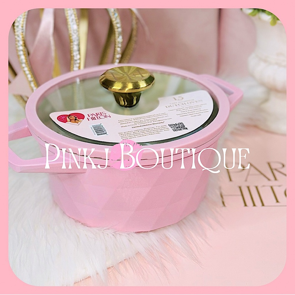 💗{Paris Hilton} Kitchen Pink Cast Aluminum {Dutch Oven} Home Collection!